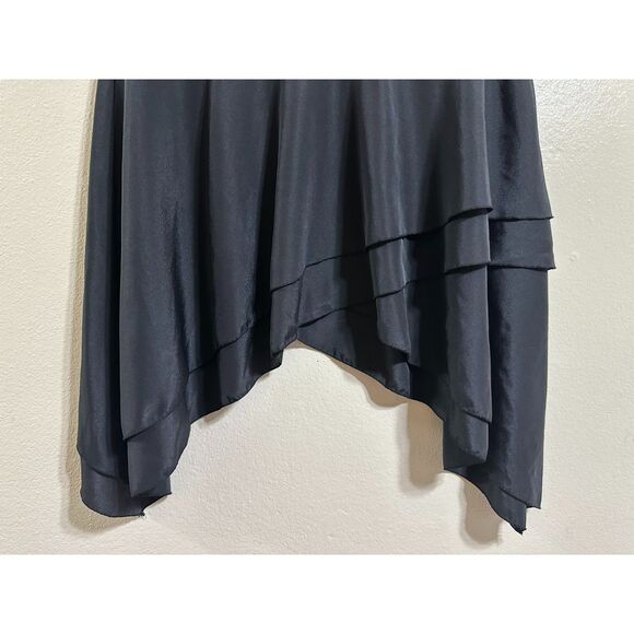 Alivila.y Women's Steampunk Goth Tiered Mini Skirt Size S Asymmetrical Hem - Picture 3 of 5